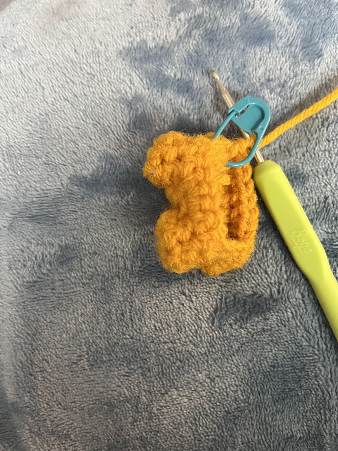 Short body completed for Highland Cow Christmas Ornament Crochet Pattern