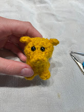 Highland Cow Christmas Ornament Crochet Pattern cow with ears attached