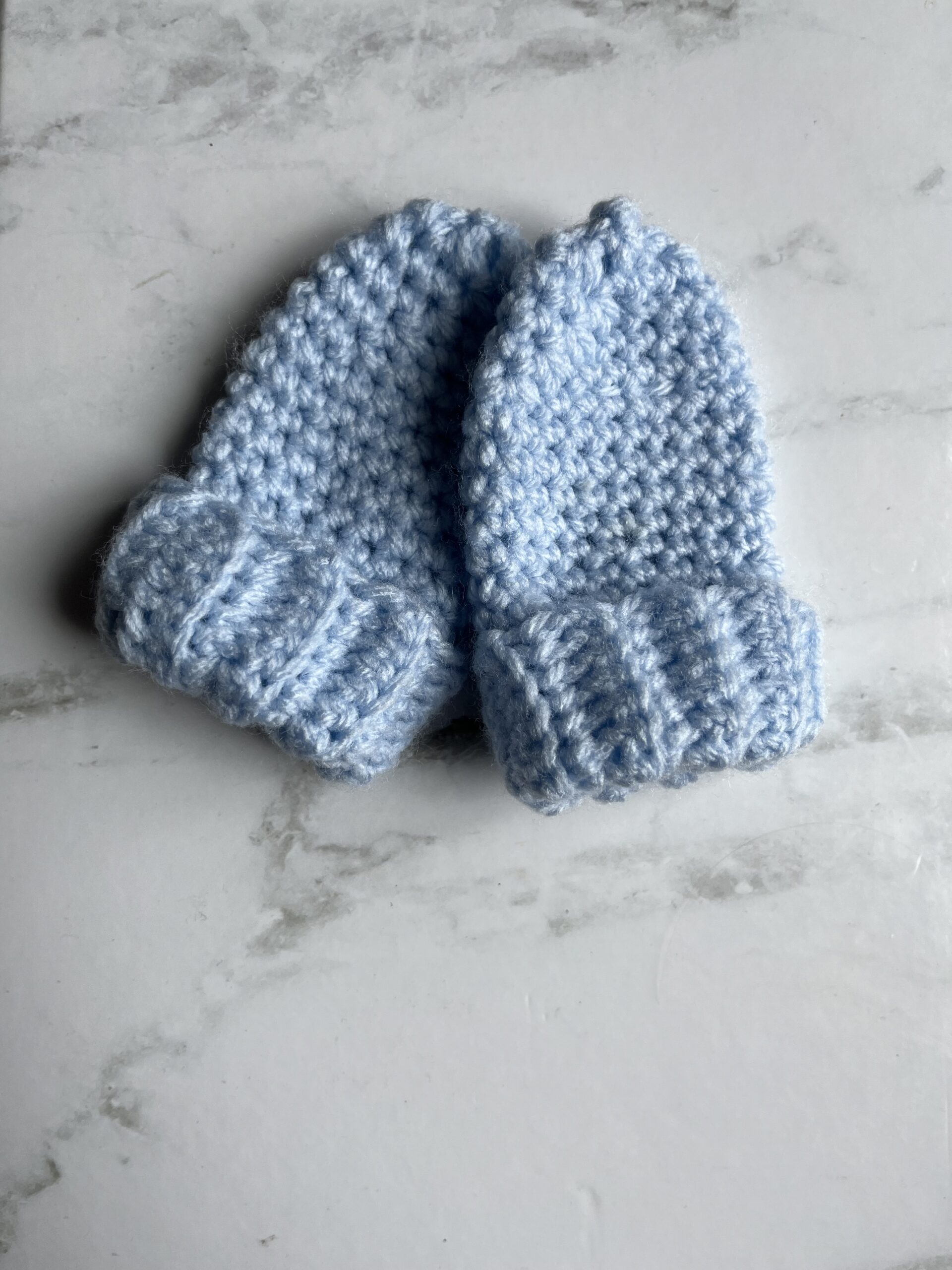 Baby Mittens Crochet Pattern Completed