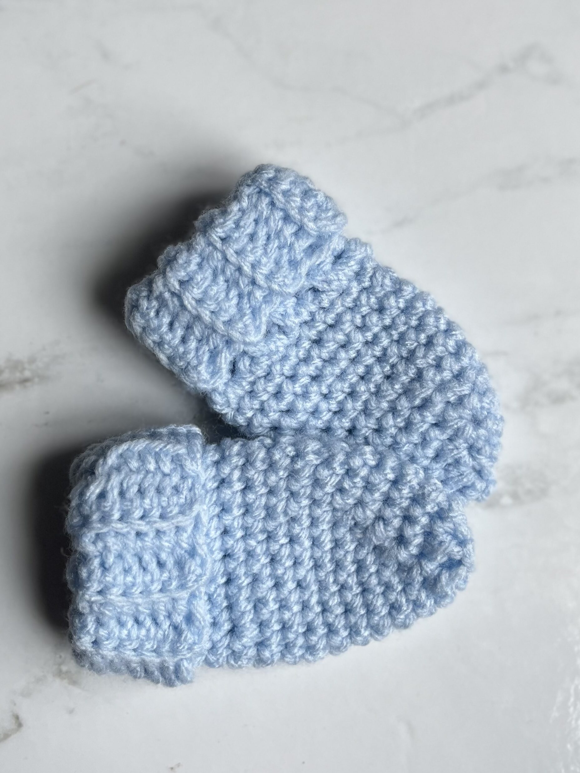 Baby Mittens Crochet Pattern completed