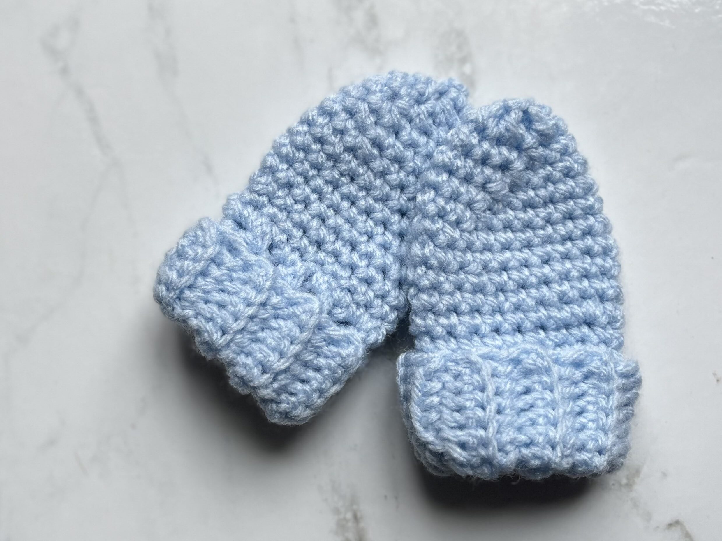 Baby Mittens Crochet Pattern completed