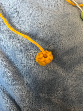 A Highland Cow Christmas Ornament Crocheted Nose