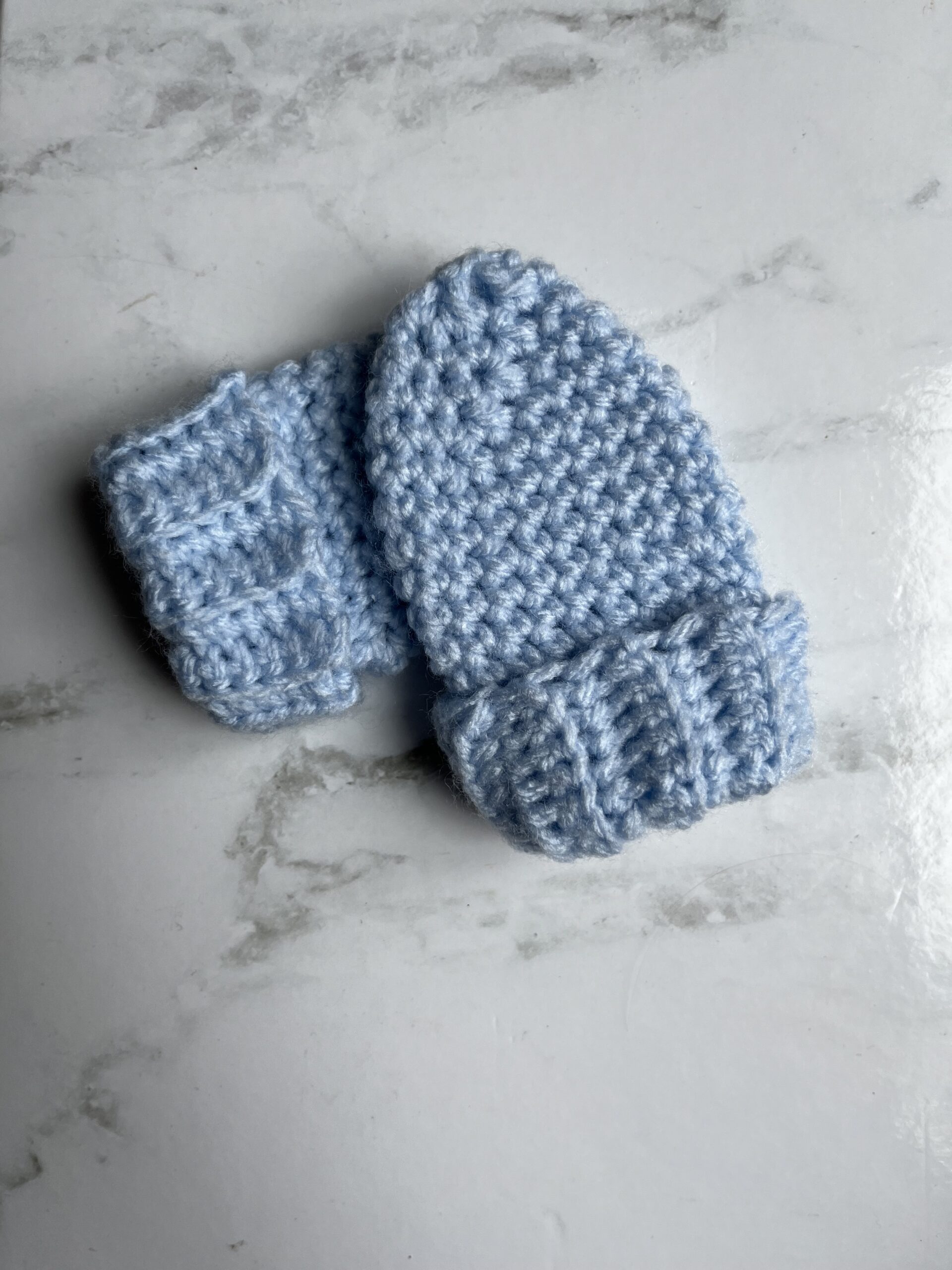 Baby Mittens Crochet Pattern Completed Mittens