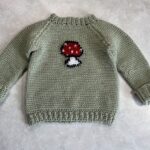 Mushroom Baby Sweater Crochet Pattern cover photo